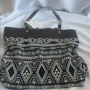 New- thirty one, Black and White Patterned Tote Bag